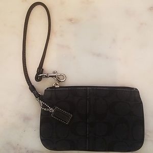 Coach black wristlet